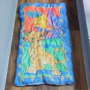 The Lion King Simba Kid Sleeping Bag Pride Rock Paw Pawprints Elephants Giraffes